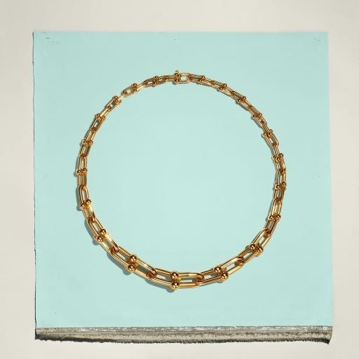 ティファニー ハードウエア グラジュエイテッド リンク ネックレス 18K イエローゴールド ¥1,958,000-税込