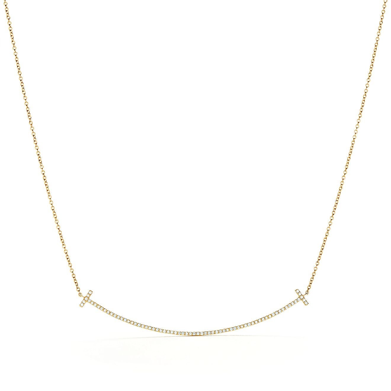 ティファニー T スマイル ペンダント 18K イエローゴールド、ダイヤモンド ¥621,500-税込