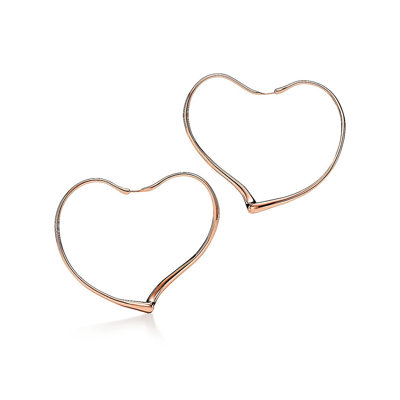 エルサ・ペレッティ™ オープン ハート フープ ピアス（18Kローズゴールド） #M 税込 550,000円、#L 税込759,000円