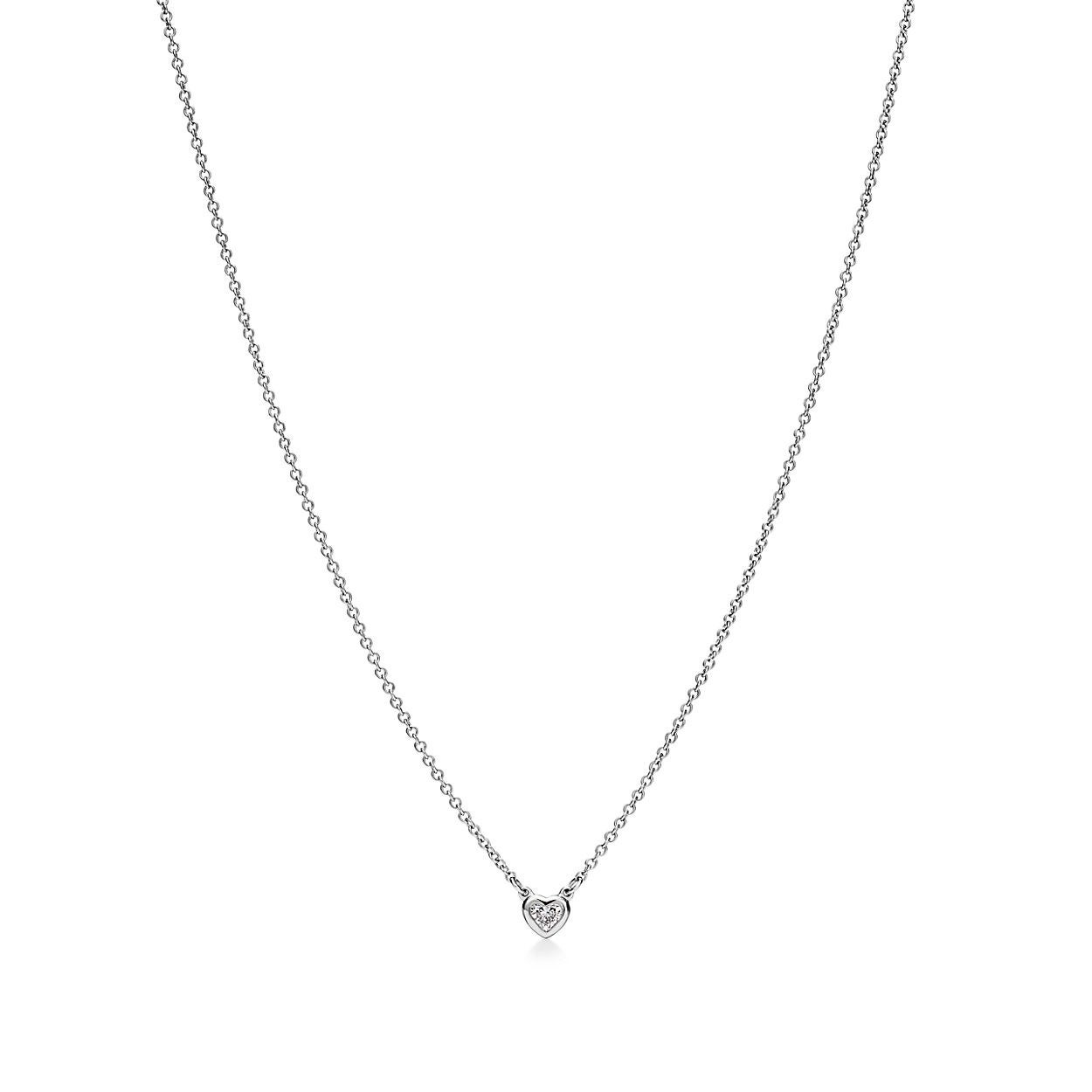 エルサ・ペレッティ™ ダイヤモンド バイ ザ ヤード™ ハート ネックレス（プラチナ、ダイヤモンド）税込 184,800円