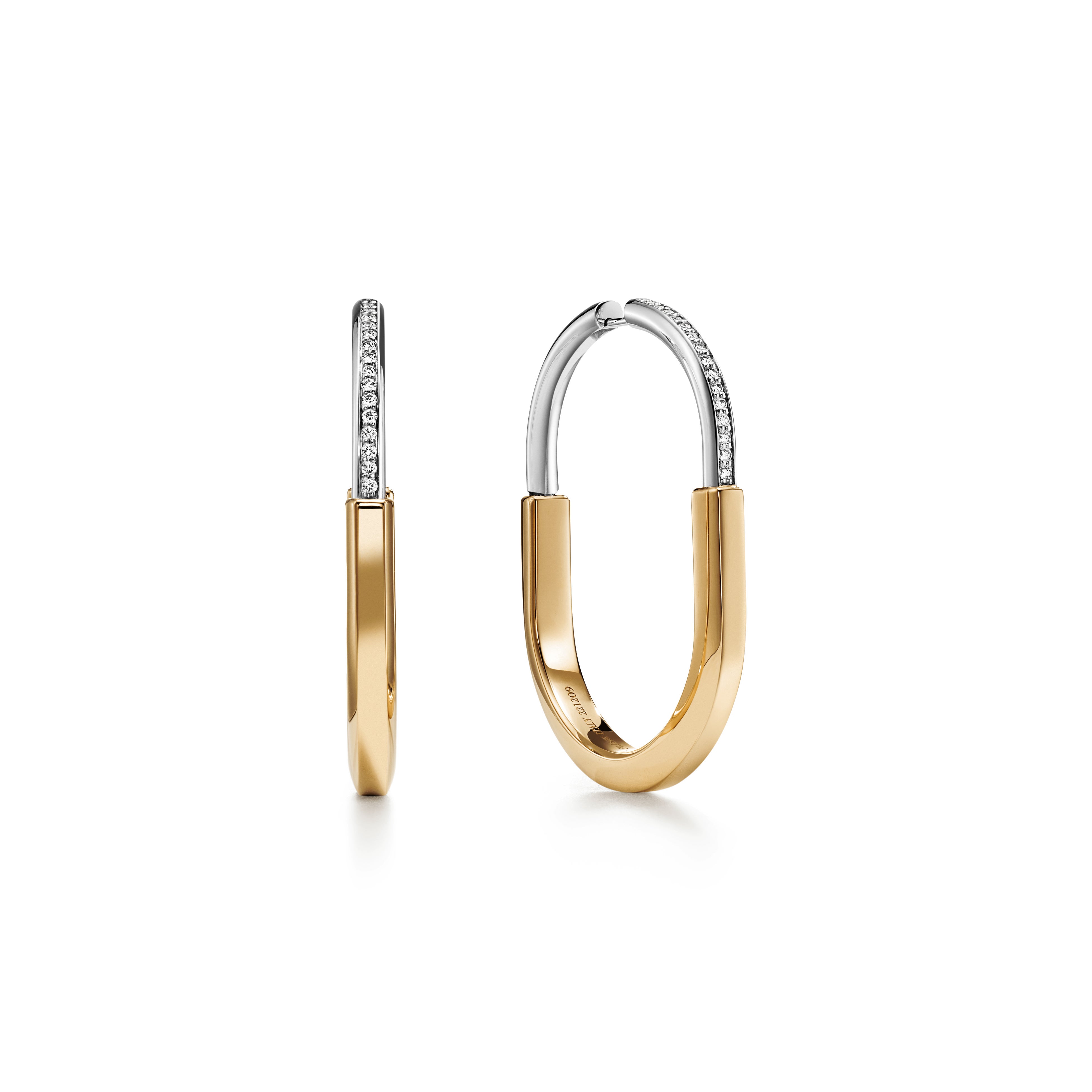 ティファニー ロック ピアス （イエローゴールド、ホワイトゴールド、ダイヤモンド）税込 1,661,000円