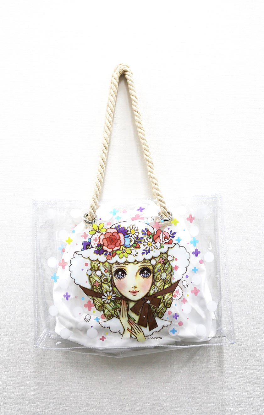 「ロープハンドルクリアバッグ『花帽子の少女』（グッズセット付）」
