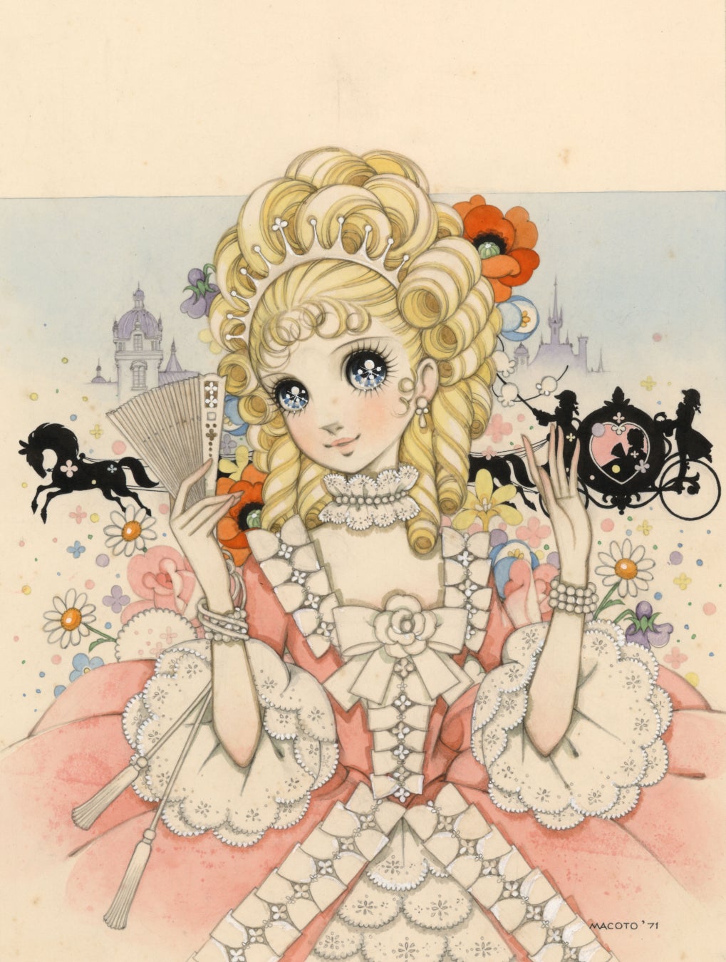 「シンデレラ」(扉絵)水彩 27x20.3cm 1971年作 330,000円(税込)