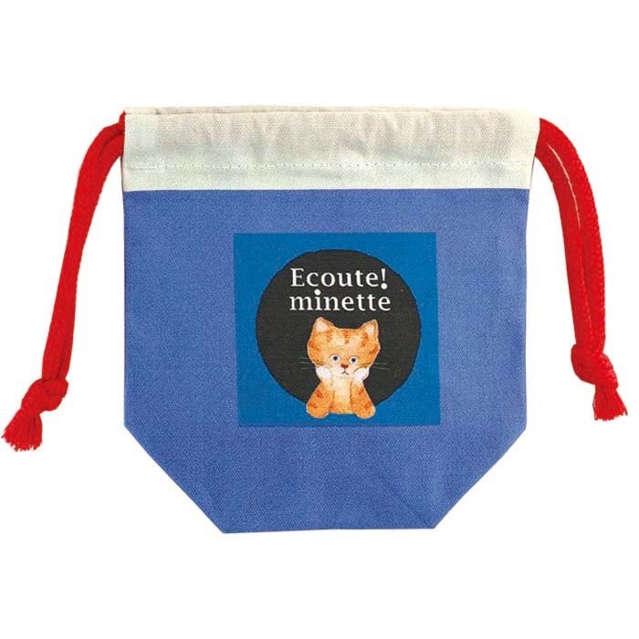 Ecoute! ｍinette ねこ巾着(窓)