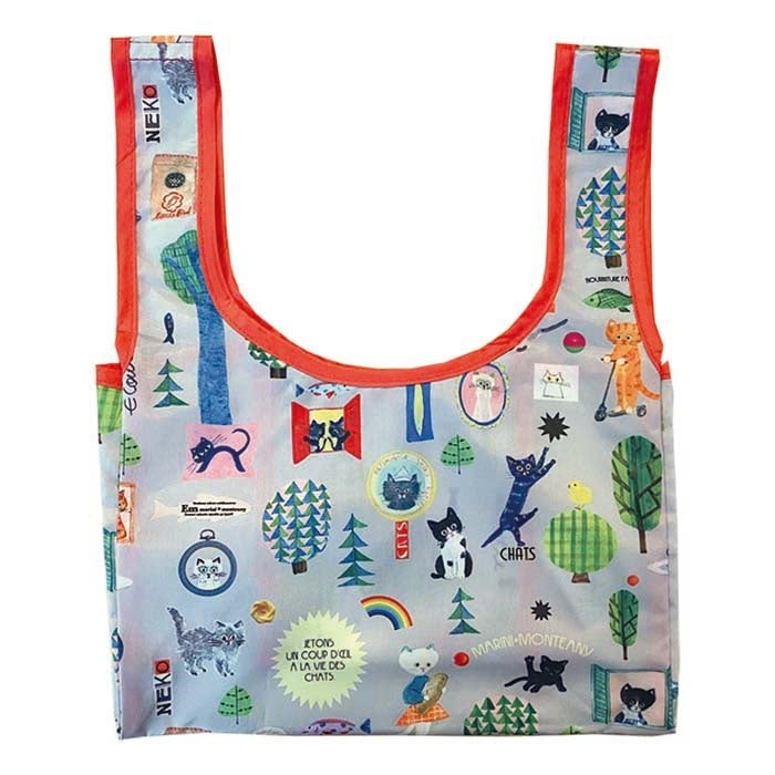 Ecoute！minette　コンビニエコバッグ　グレーフォレスト柄