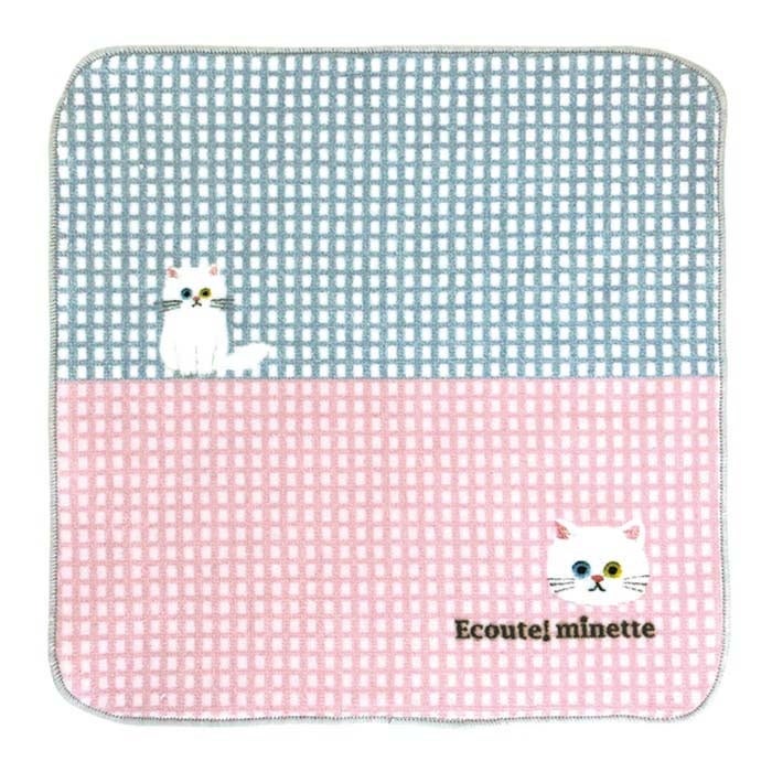 Ecoute！minetteタオルハンカチ　しろ