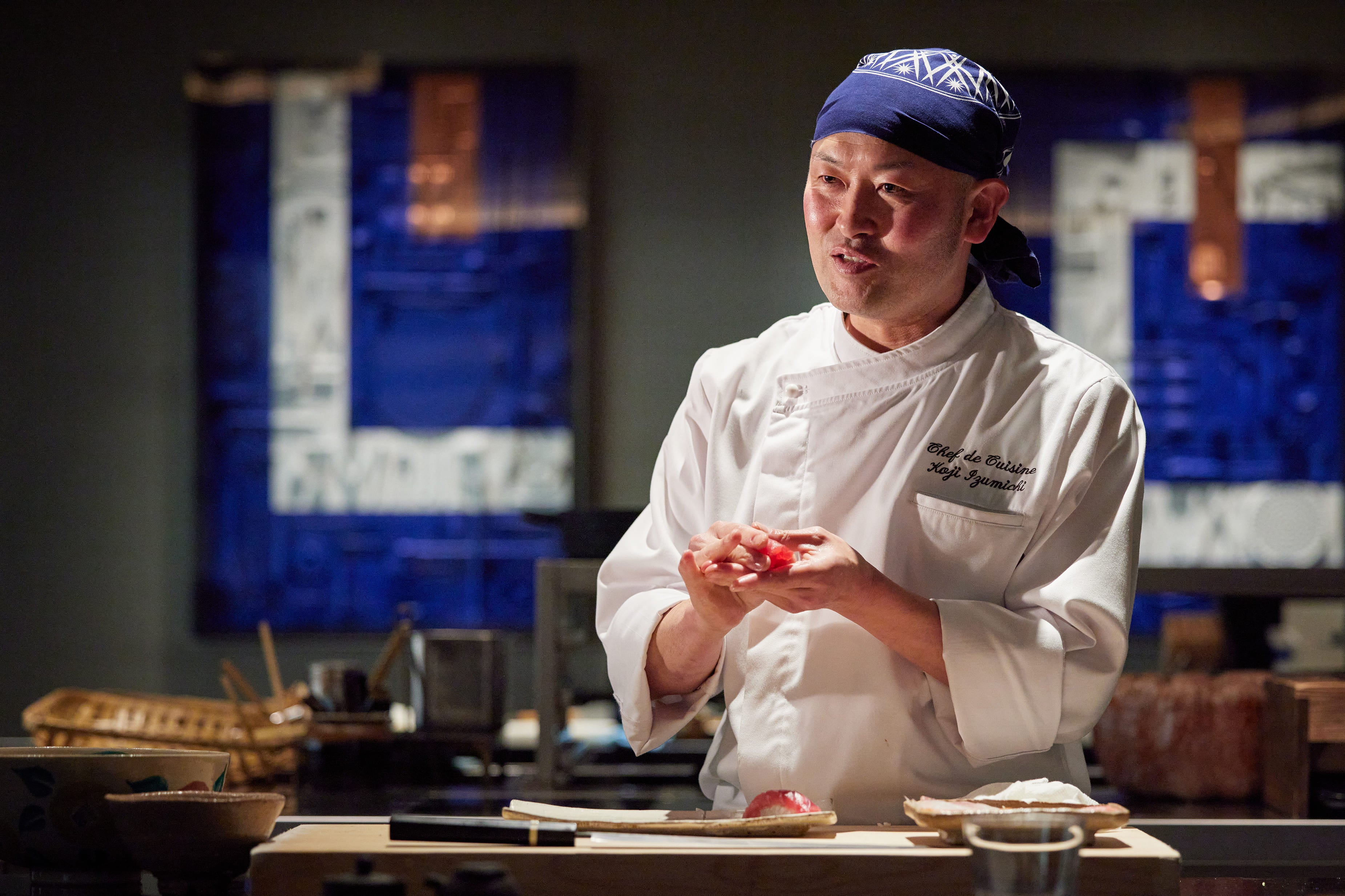 熟練シェフが握る寿司