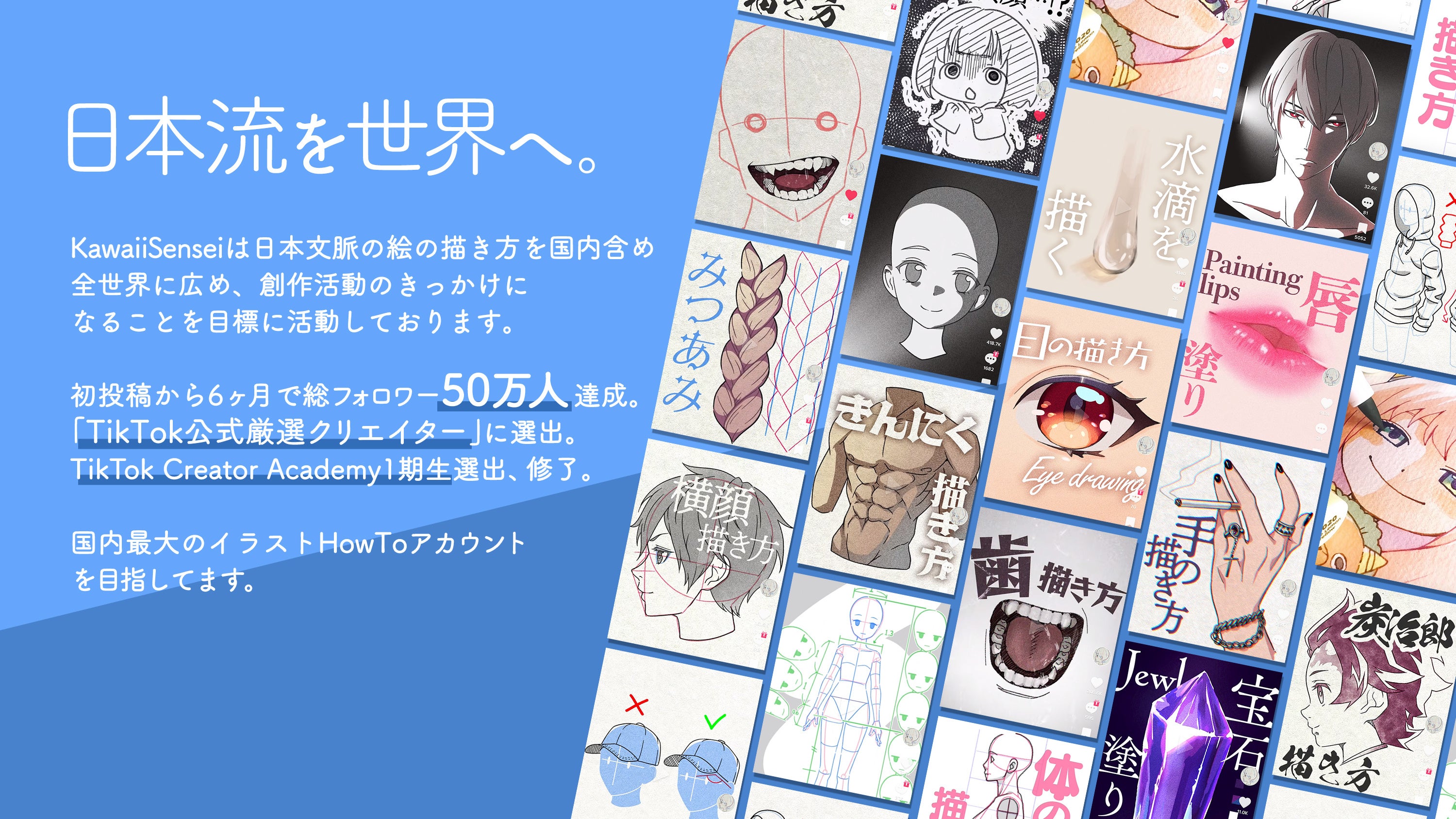 絵のレシピ動画を発信する Kawaiisensei Tiktokフォロワー50万人 Twitter10万人突破 ロール キャベツ株式会社のプレスリリース