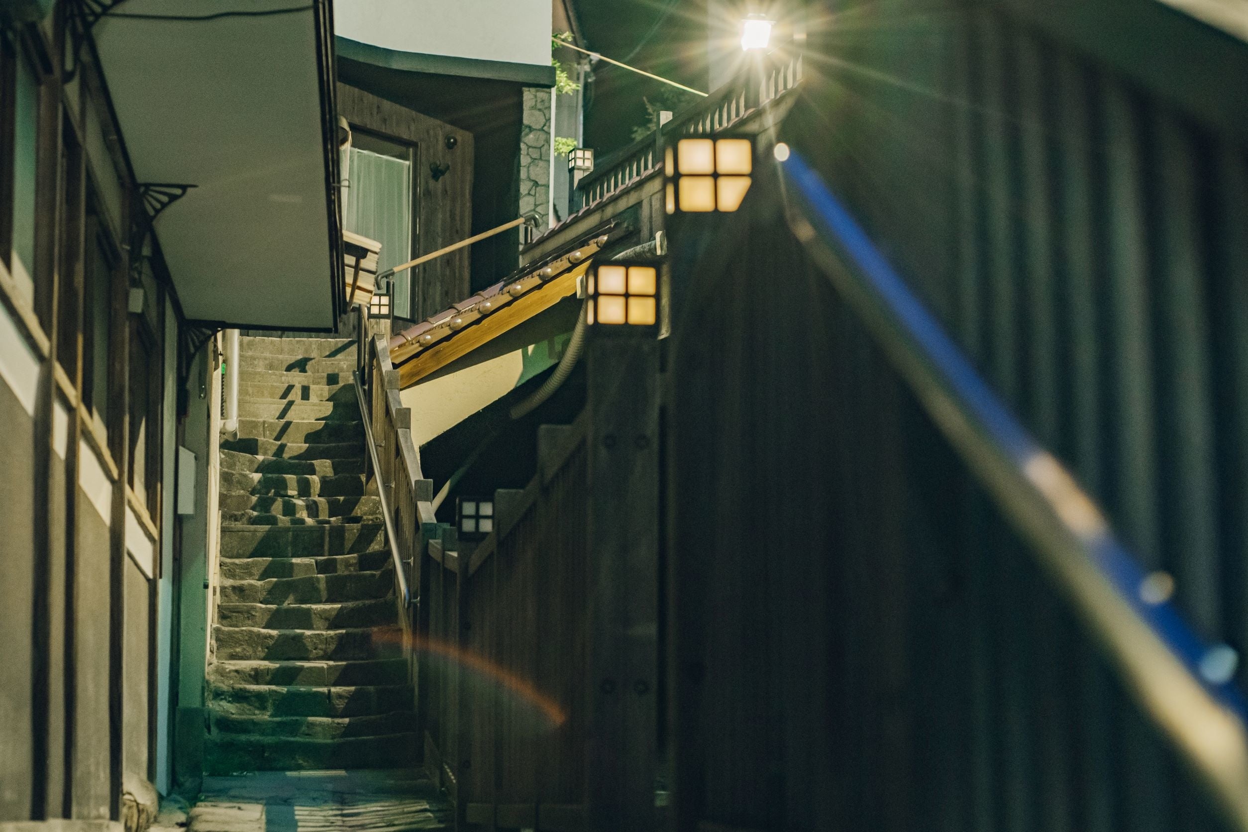 有福温泉のまちなみ