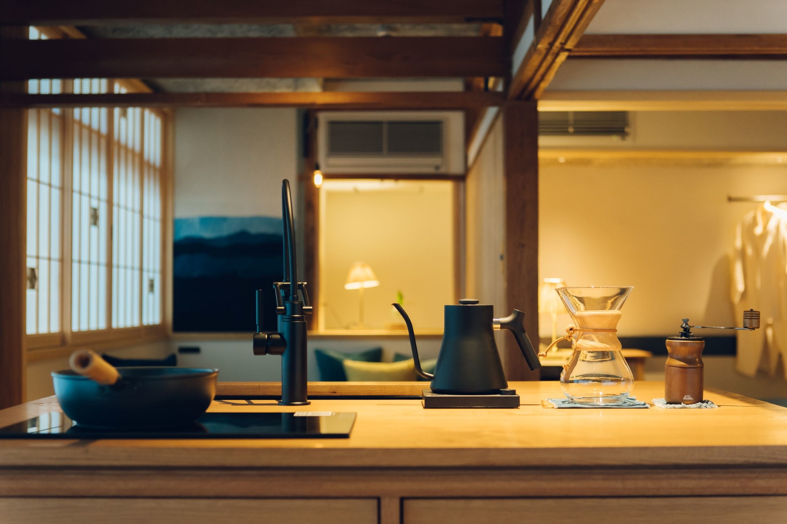 全客室にキッチン完備