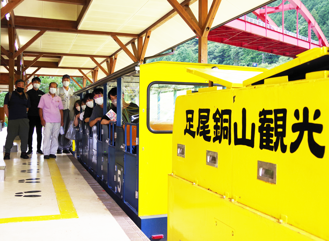足尾銅山観光のトロッコ列車（坑内軌道の一例）を体験！！　2022年7月20日撮影（宇都宮大学）