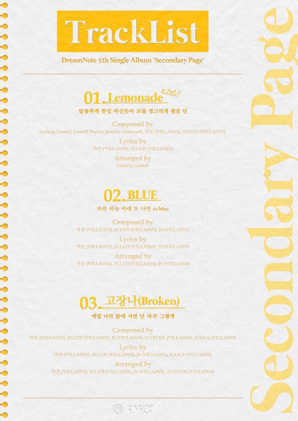 tracklist