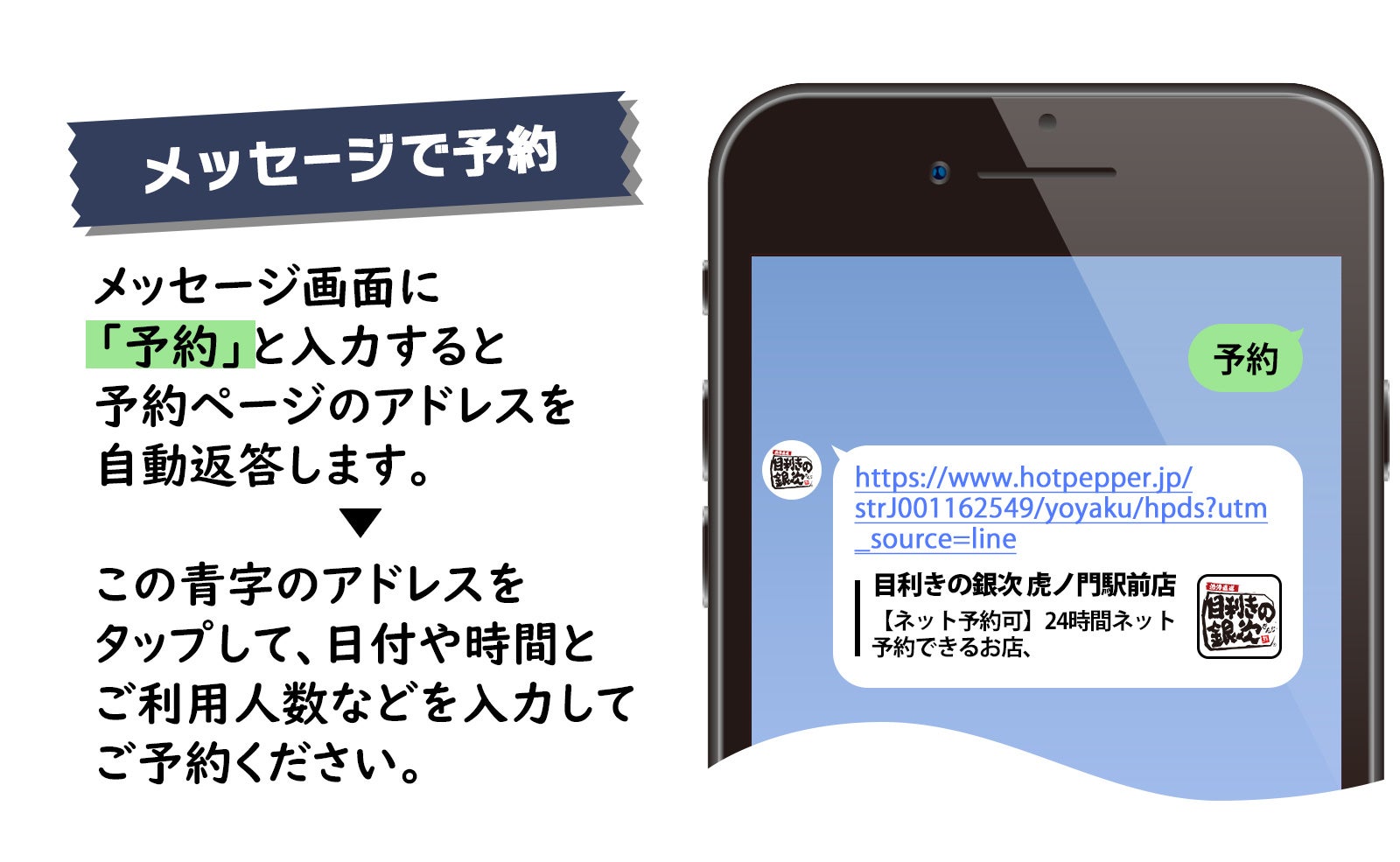 LINEアプリ｜メッセージで予約