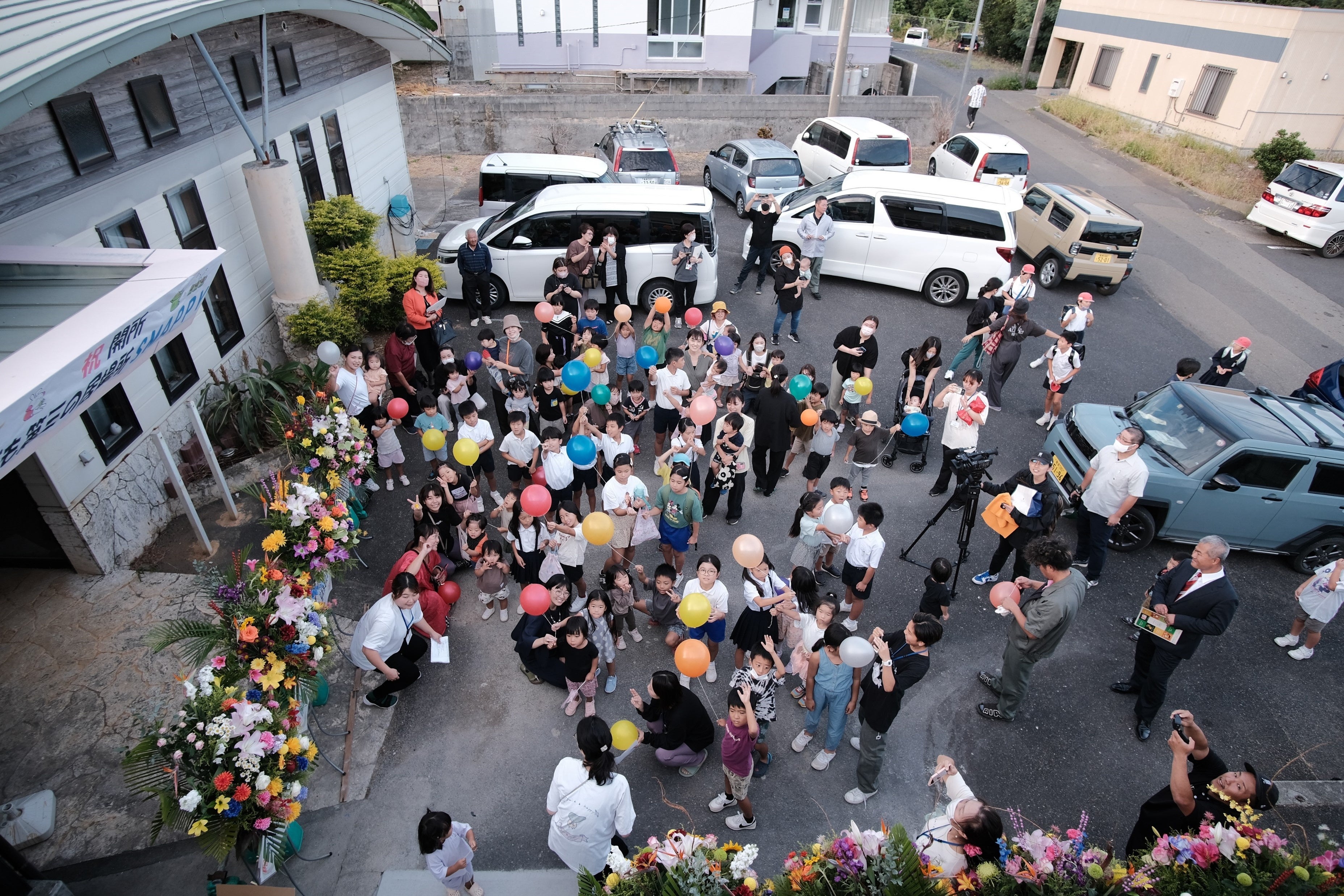 バルーン飛ばしの様子