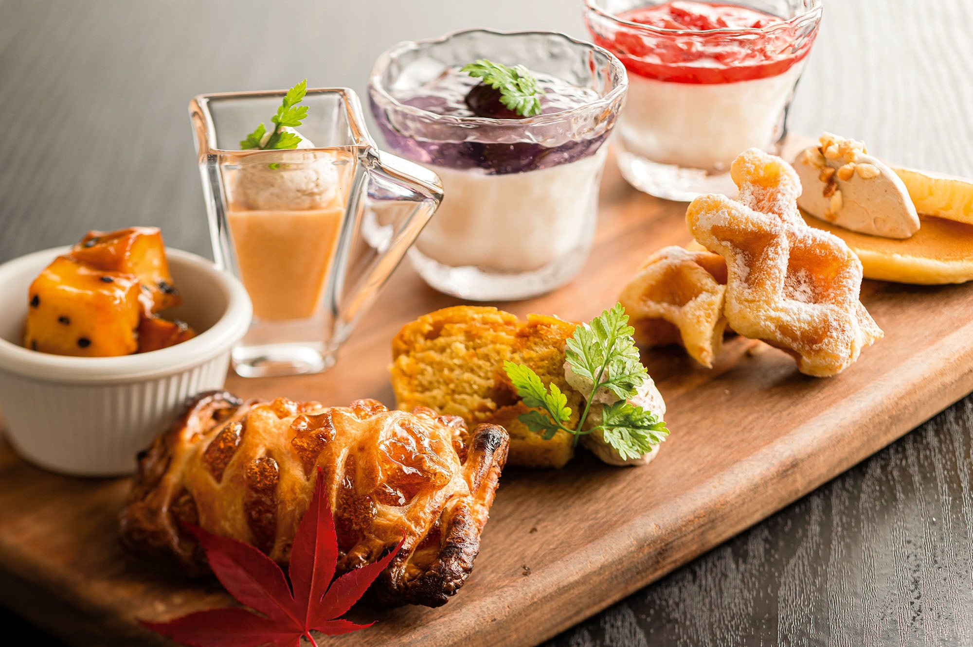 秋の彩りデザート