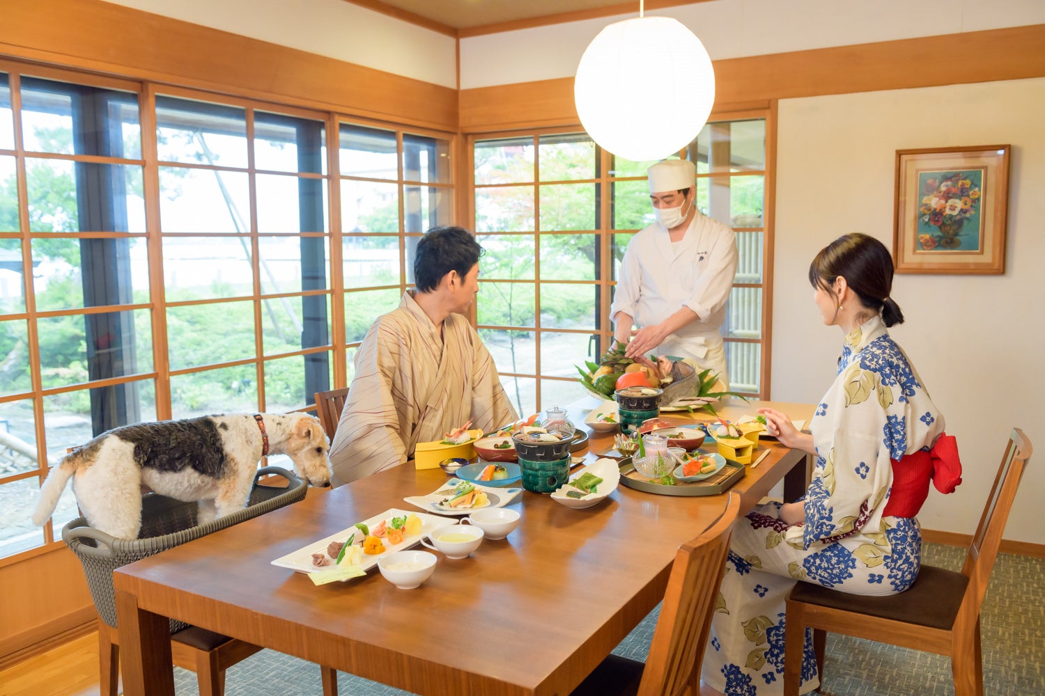わんちゃん専用会席とお食事イメージ（夕食）