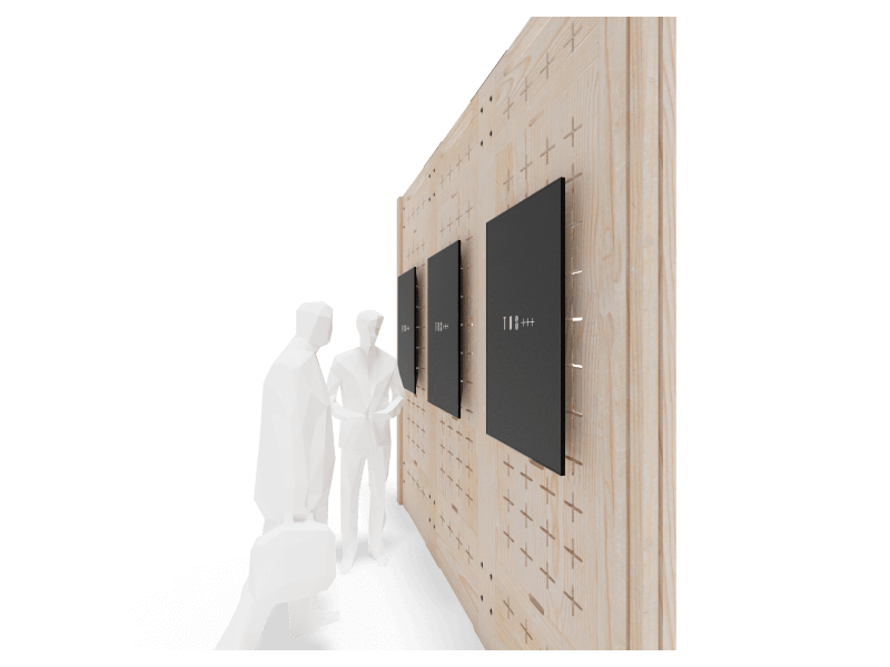 ディスプレイをフラットに取付可能