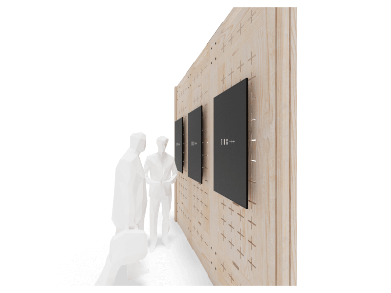 ディスプレイをフラットに取付可能