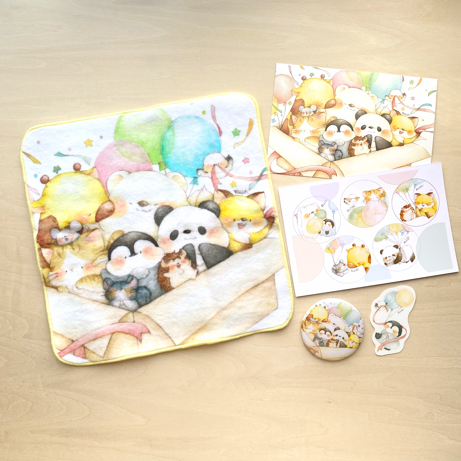 ぷうあさま専用（原画）happy roadほか　7点おまとめ 心がほっこり、笑顔があふれる！人気イラストレーターこまちによる