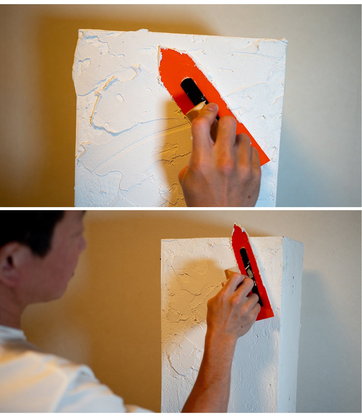 漆喰調の手塗り塗装