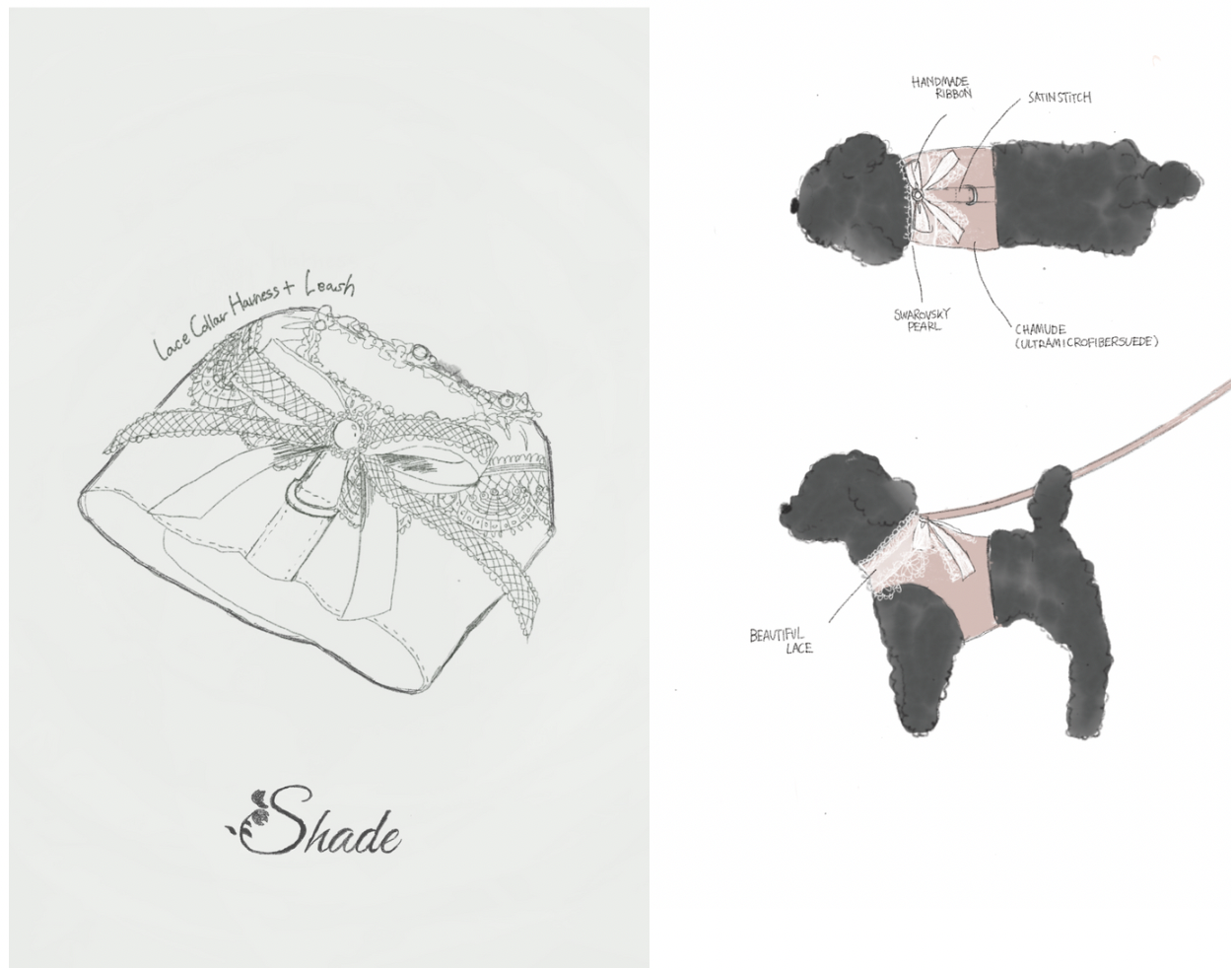 ペットウェアのデザインスケッチ