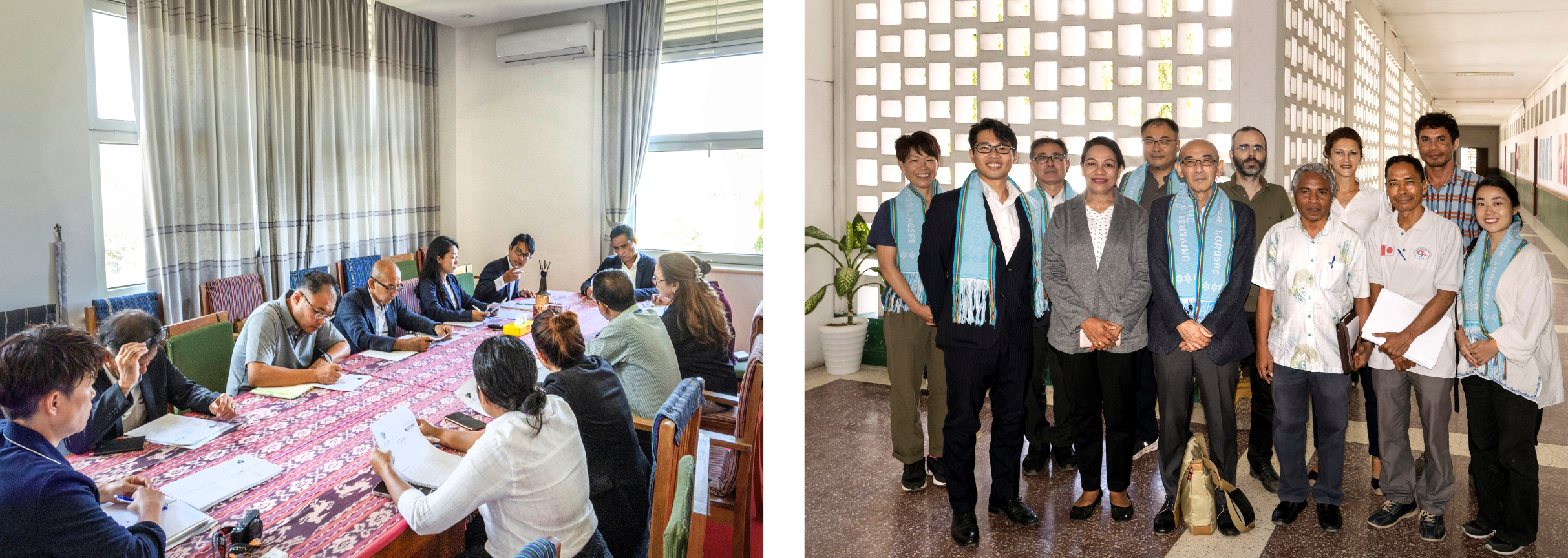 大統領府訪問、東ティモール国立大学にて