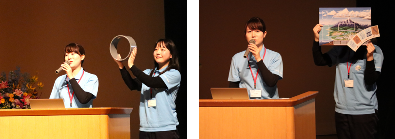 下水道管の輪切りと開発したボードゲームを活用しでオーディエンスを魅了