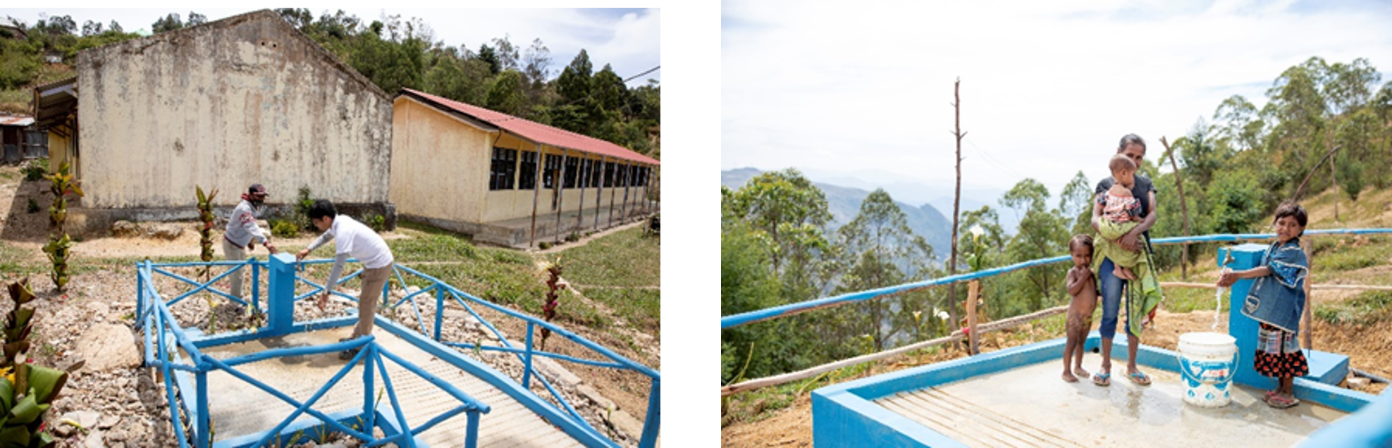 安定した”水”を供給可能な水道設備の様子