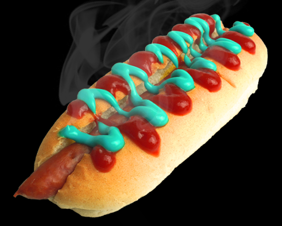 販売予定だったミャクミャクドッグ