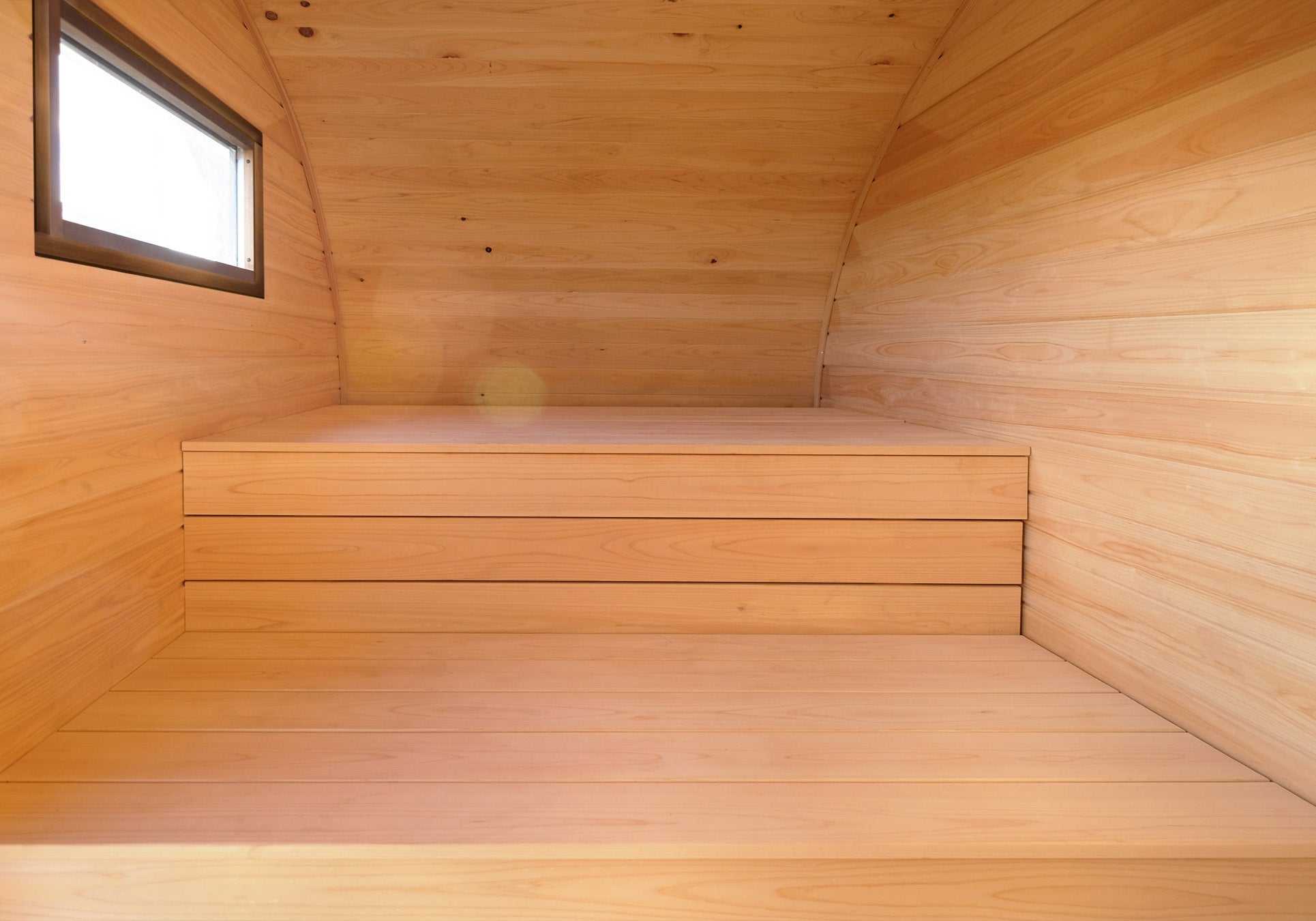 オーバルサウナ室内ベンチ