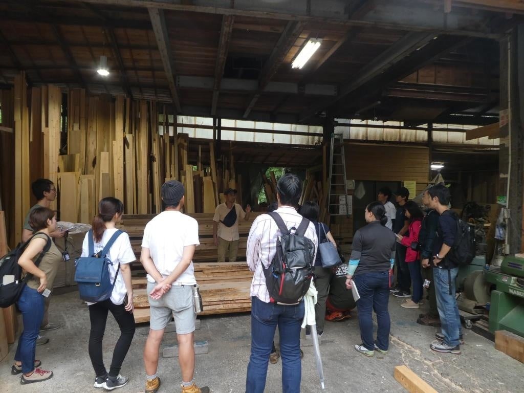 地元の製材所を見学(2019年)
