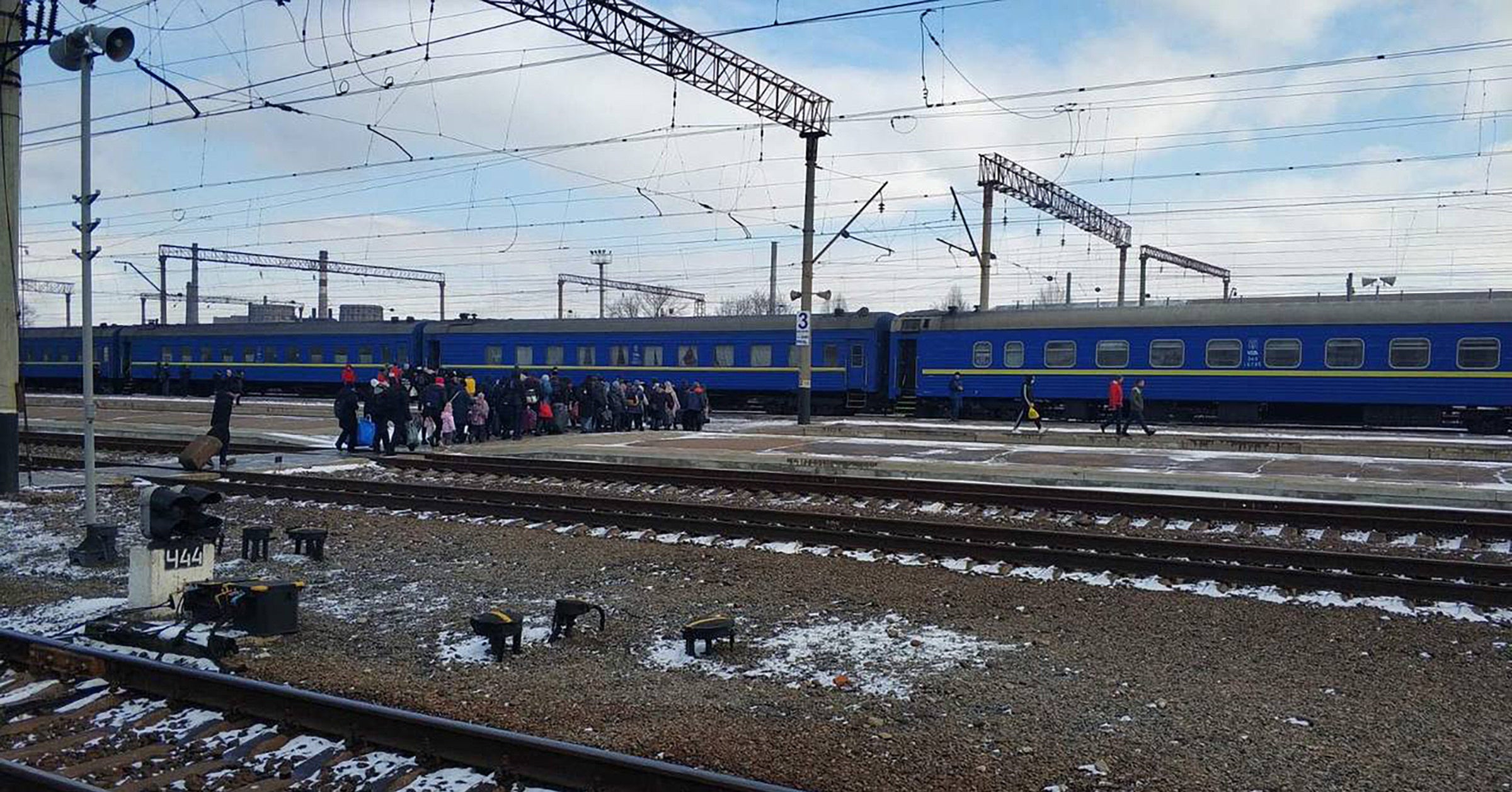 クラマトルスクからドイツへ向かう列車 （写真提供 ナタリア）