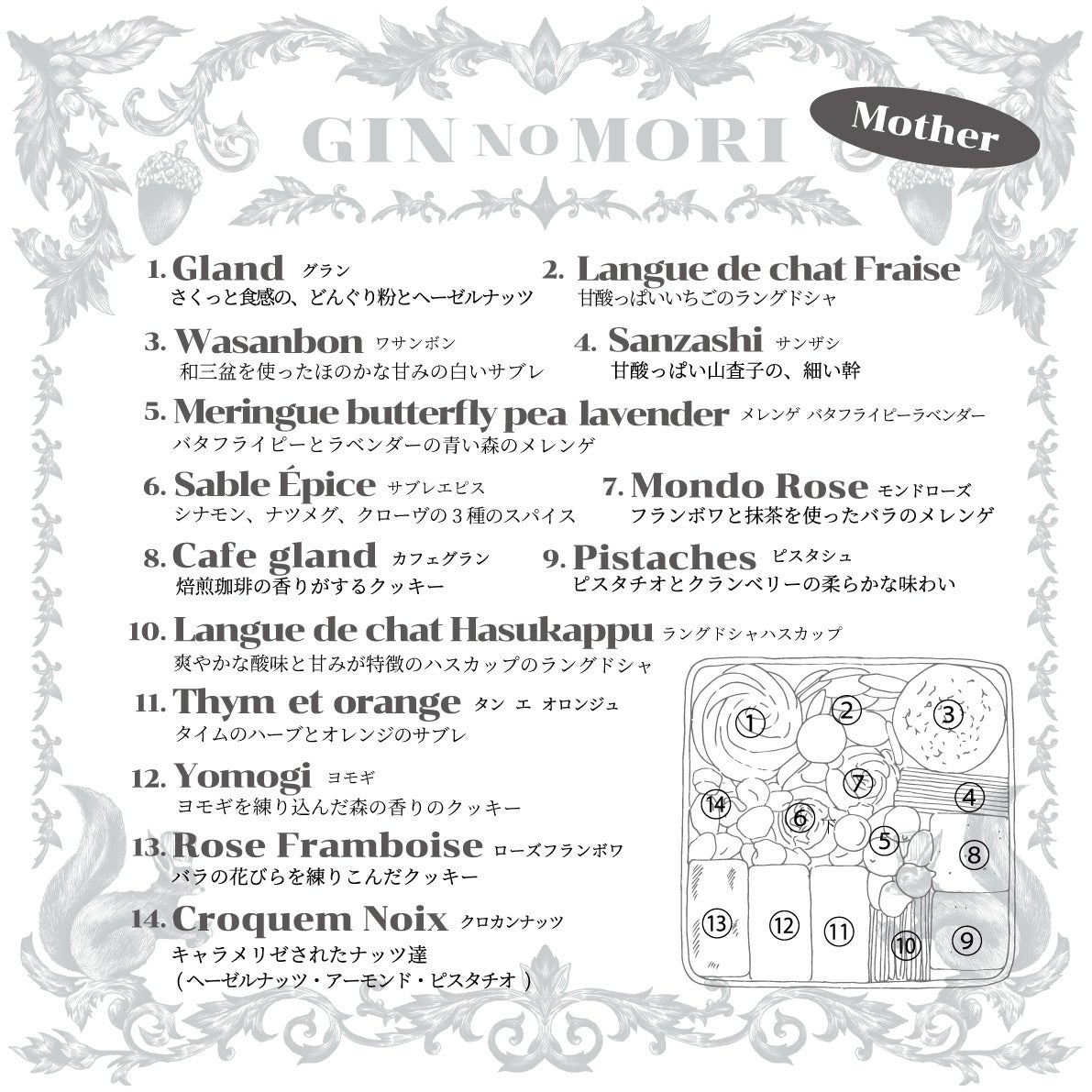 プティボワMother缶お品書き