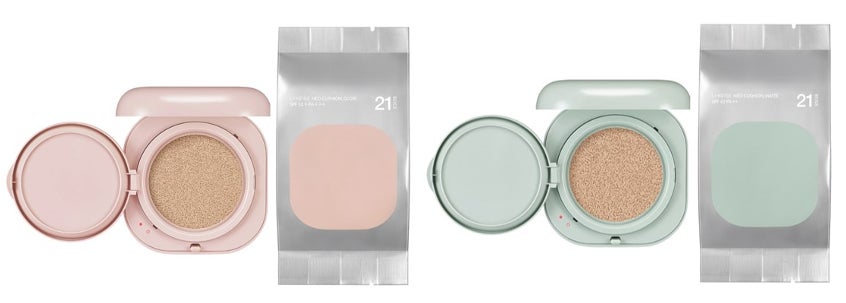 左)ネオクッション グロウ ダブル 右)ネオクッション マット ダブル