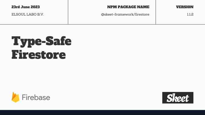Firebase Fire Store Nosql サーバーレスNoSQLデータベースのFirestoreを型安全に扱うことのできるオープンソースライブラリがリリース | ELSOUL LABO ...