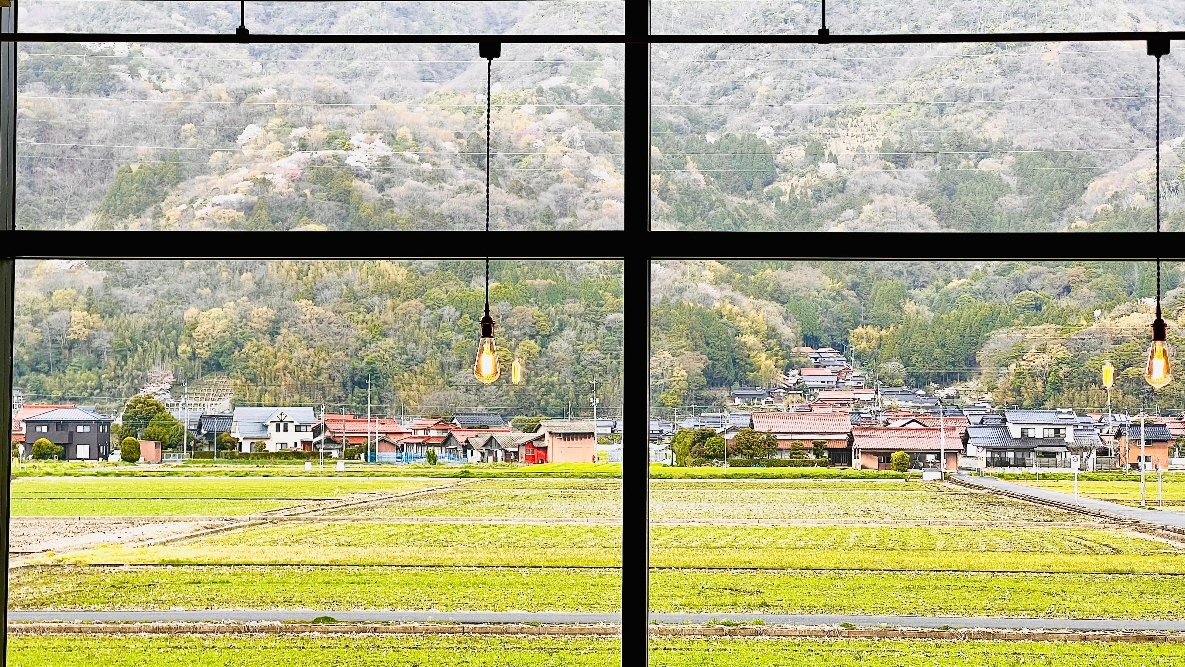 e-Grid本社オフィスから見える出雲の野山