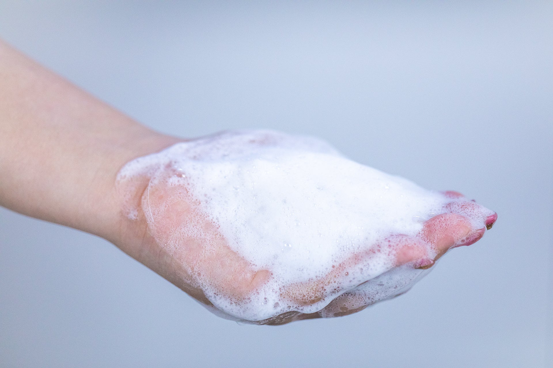 きめ細かい泡が生成されます。