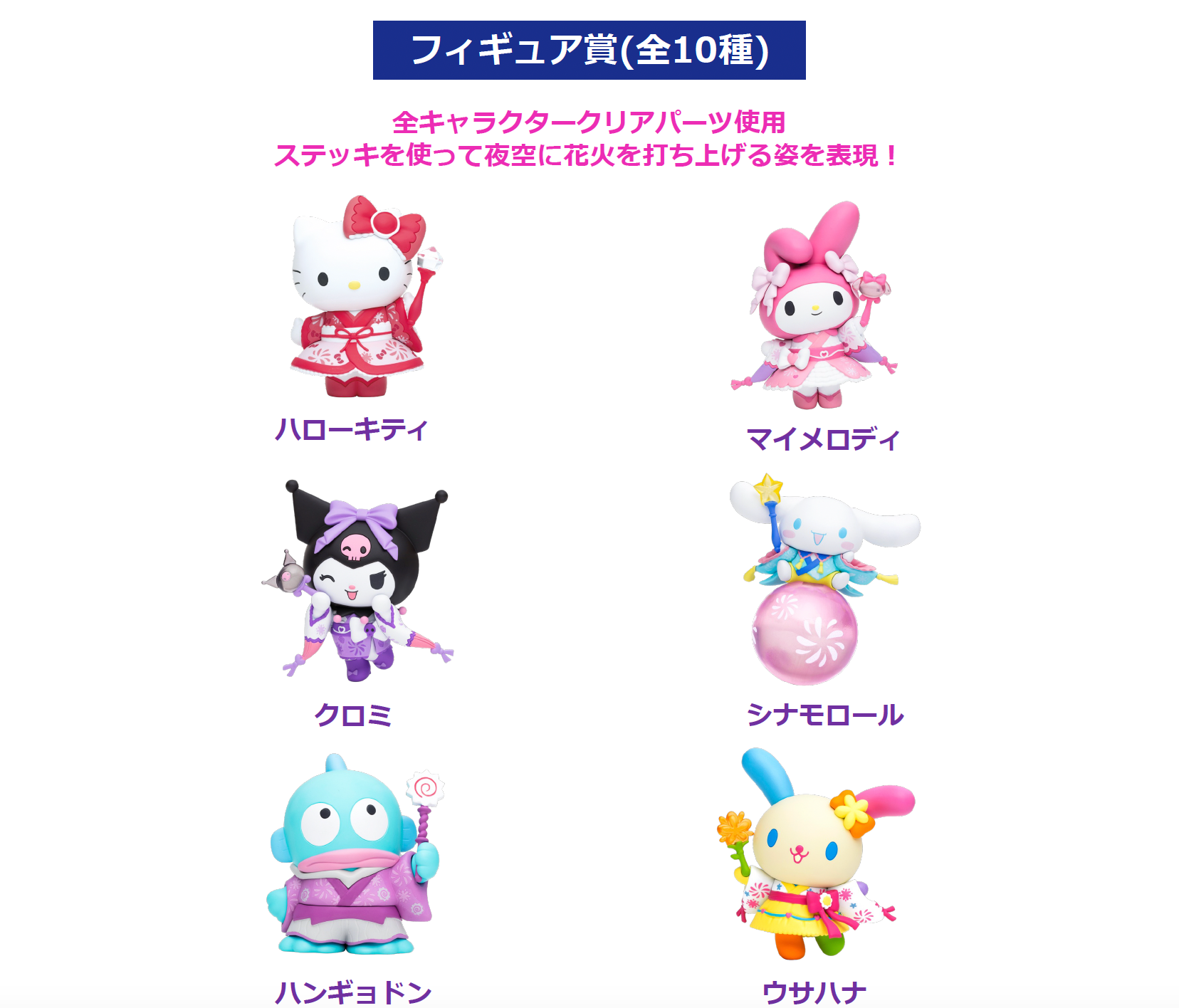 夏の風物詩“花火”をテーマにしたHappyくじ『Sanrio characters HANABI