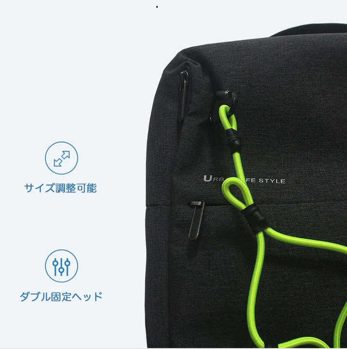 「スパイダーネット」のカラビナ接続イメージ