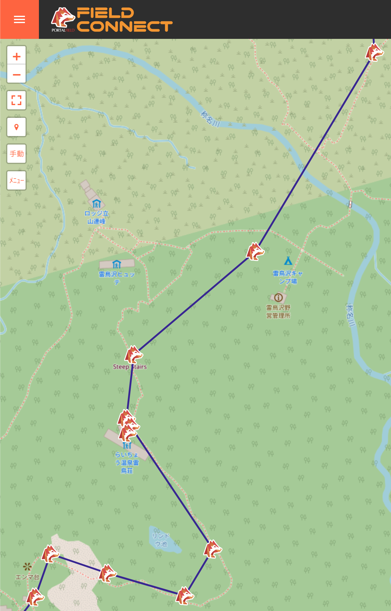 マップマッチングオフ