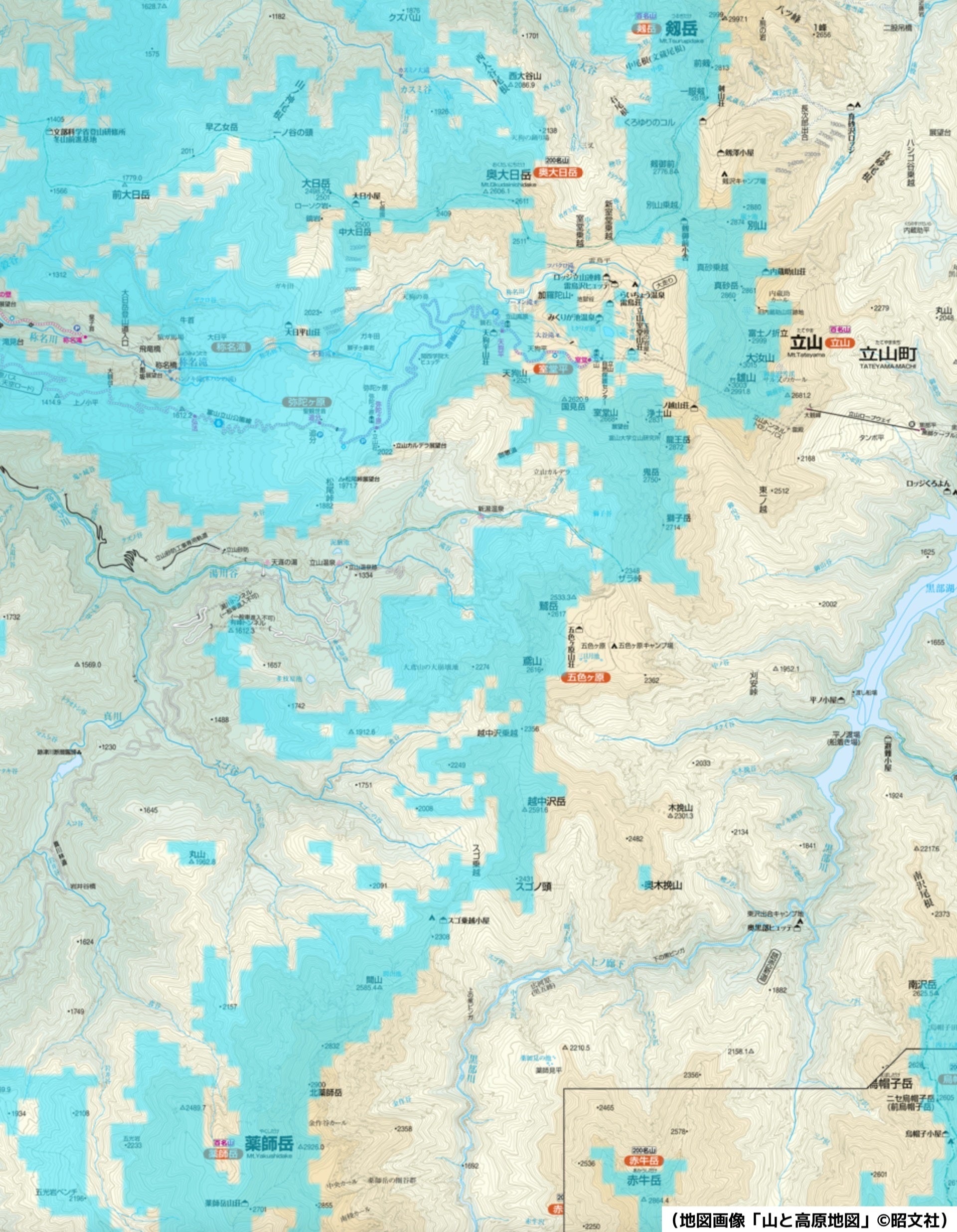 Sigfoxサービスエリア（水色部分）