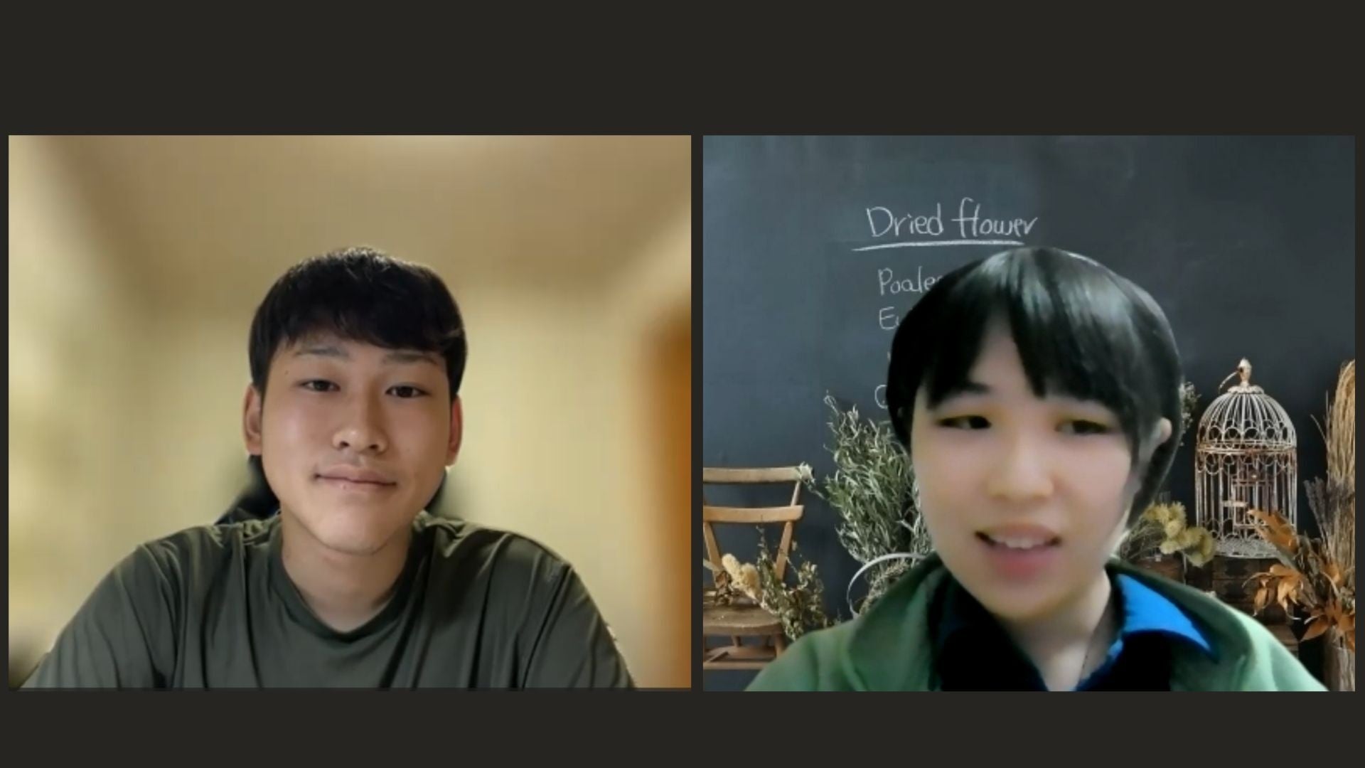 インタビュアーの、みくりさん(右)とインタビュー相手の神谷さん(左)