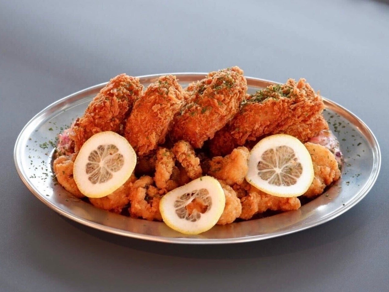 瀬戸内牡蠣フライと真蛸の唐揚げ