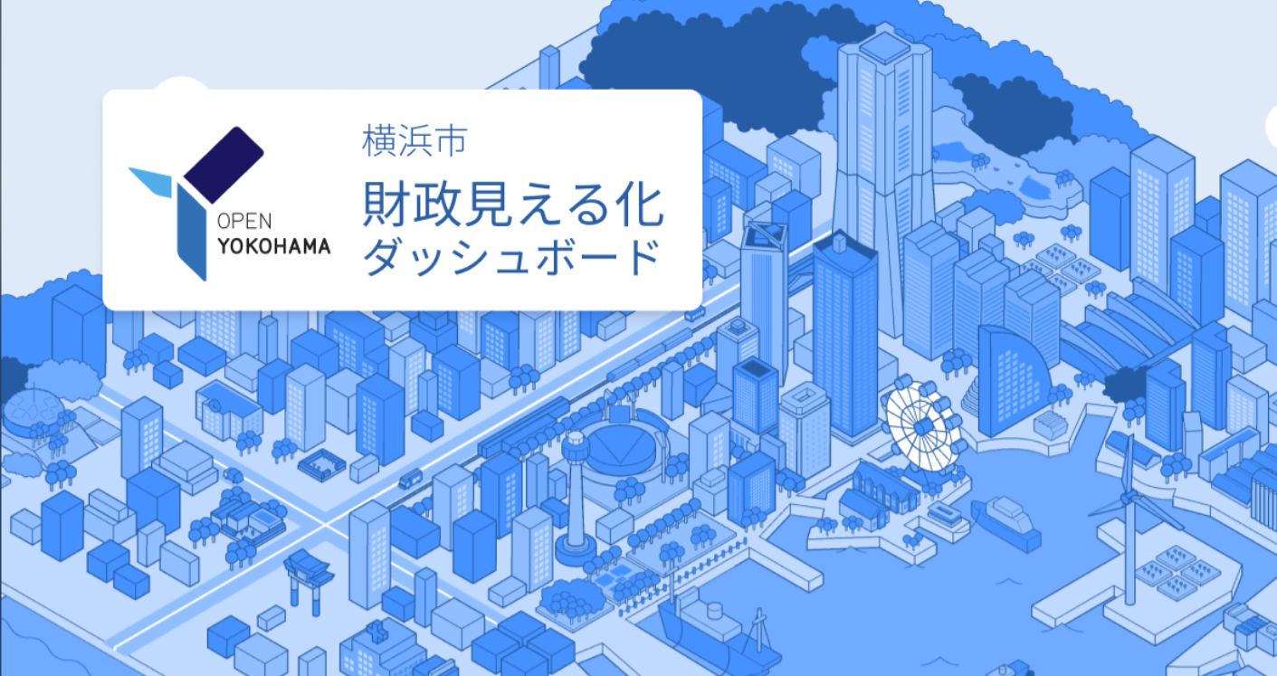 「横浜市財政見える化ダッシュボード」のTOP画面