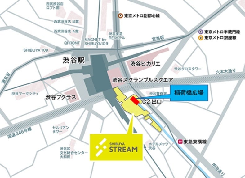 渋谷ストリーム稲荷橋広場地図
