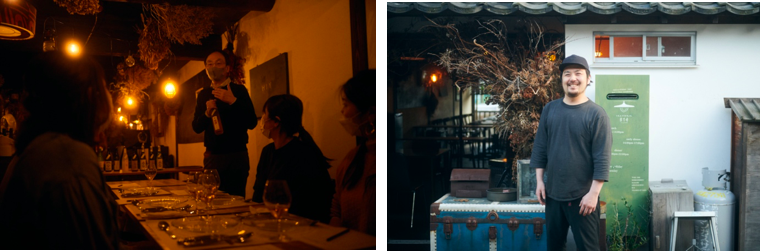 イタリアンシェフと酒持田本店のスタッフがペアリングの日本酒を選定します