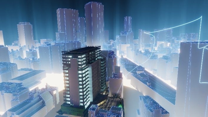 ▲仮想空間化された渋谷キャストとその周辺エリア