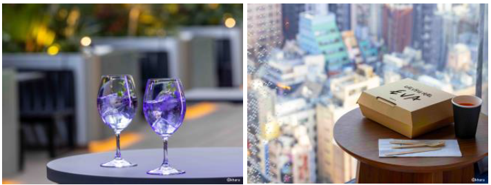 ▲コラボレーションメニューイメージ （左：ドリンク、右：ブレックファストBOX）