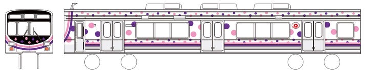 「いけたまハッピートレイン」が2024年6月23日から運行!特別装飾のピンクとえんじの水玉模様トレイン 「いけたまハッピートレイン」が2024年6月23日から運行!特別装飾のピンクとえんじの水玉模様トレイン