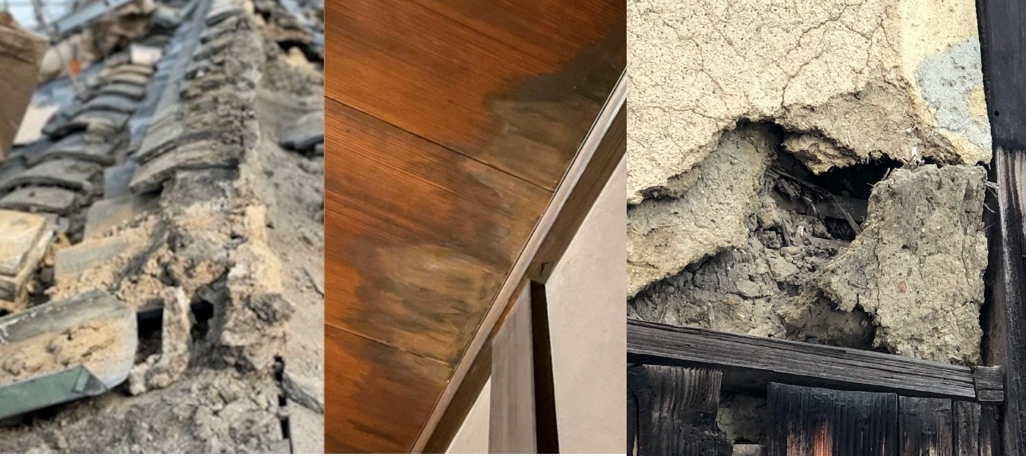 ▲修繕が必要な箇所の一部。傷みが激しく、直ちに工事が必要です。